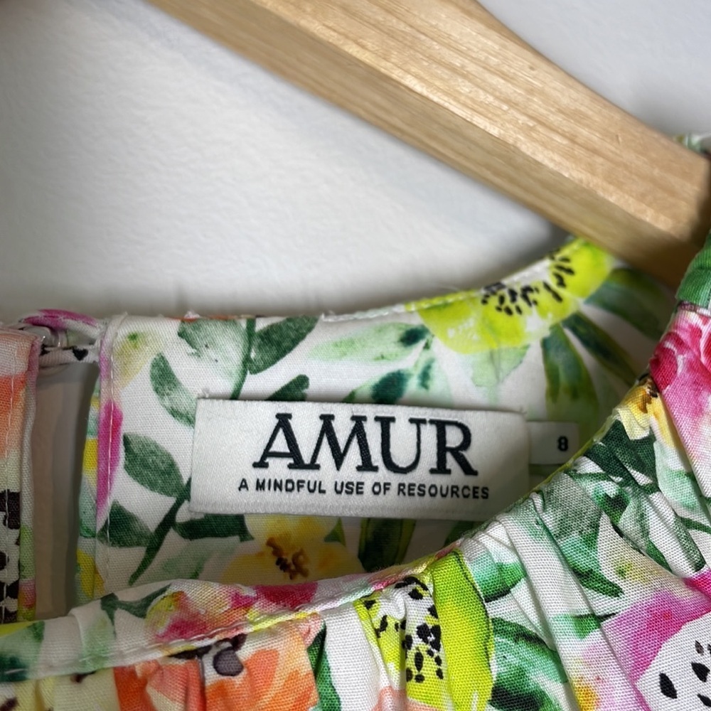 AMUR Women’s Zayn Natural Jungle Day Dress Multicolor 8 - Picture 4 of 8